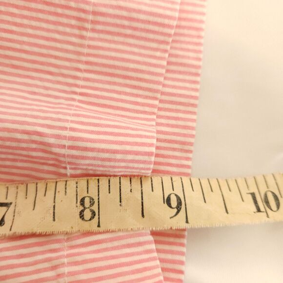 Peter Millar Mens 34 Pink White Striped Pima Cotton Golf Casual Chino Shorts - Picture 6 of 6
